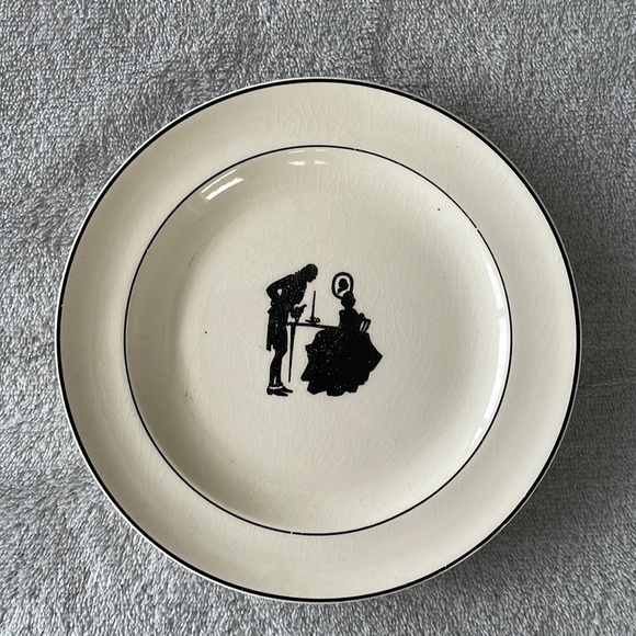 The Harker Pottery Company Silhouette bread plate. Vintage - Picture 1 of 3